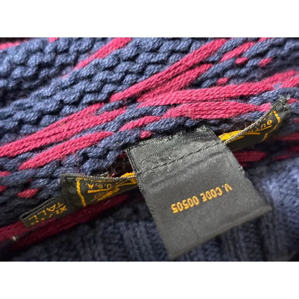 Vintage Eddie Bauer Ribbed Knit Sweater Mens Size XL Tall Blue Classic 90s - Picture 6 of 8